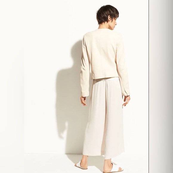 NWT $995 Vince Cross-front Lamb Leather Jacket In Rosewater - Picture 4 of 6